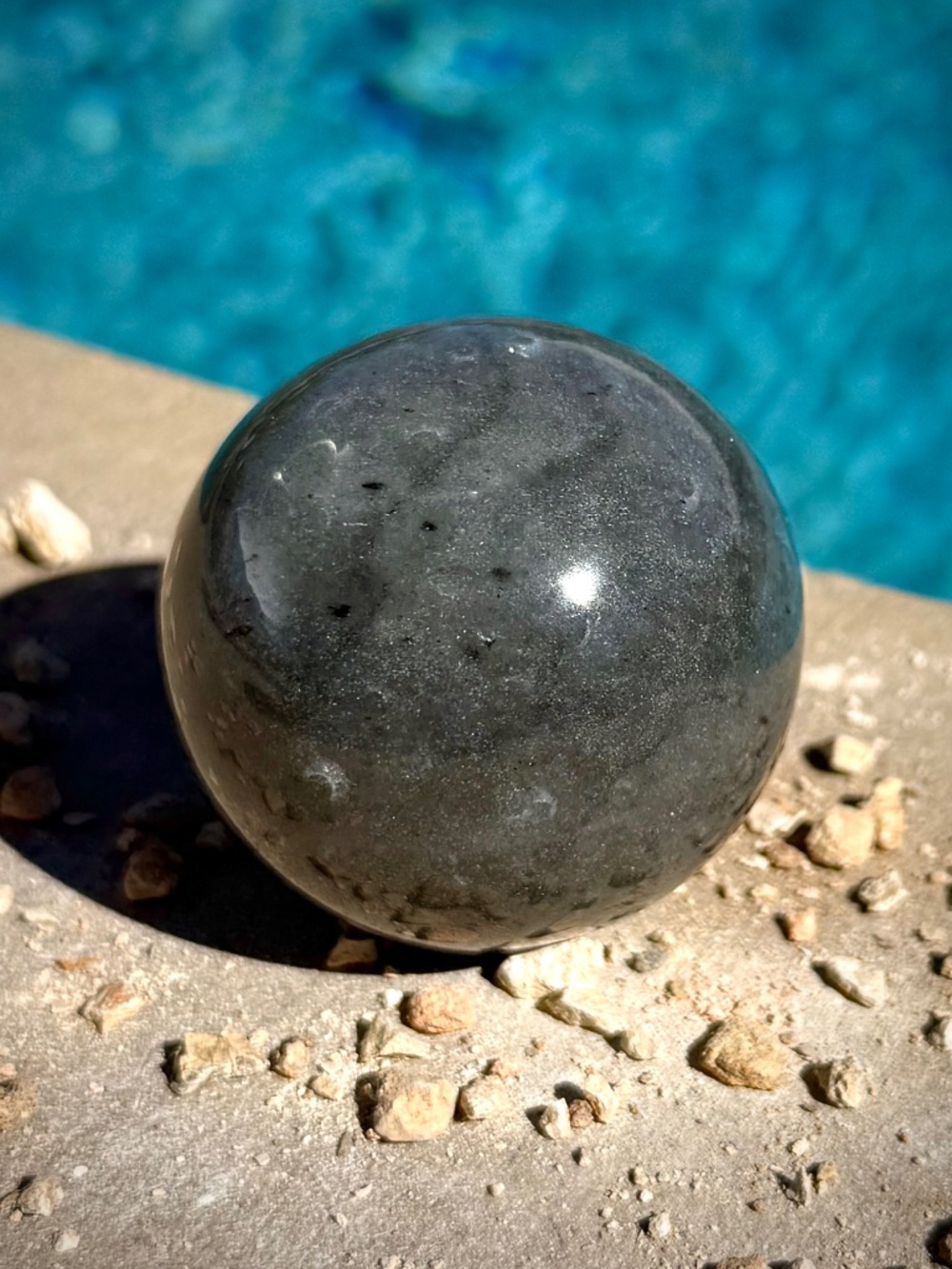 Australian Ocean Grey Lunar Jasper Sphere Crystal/Solid Grey Crystal Ball